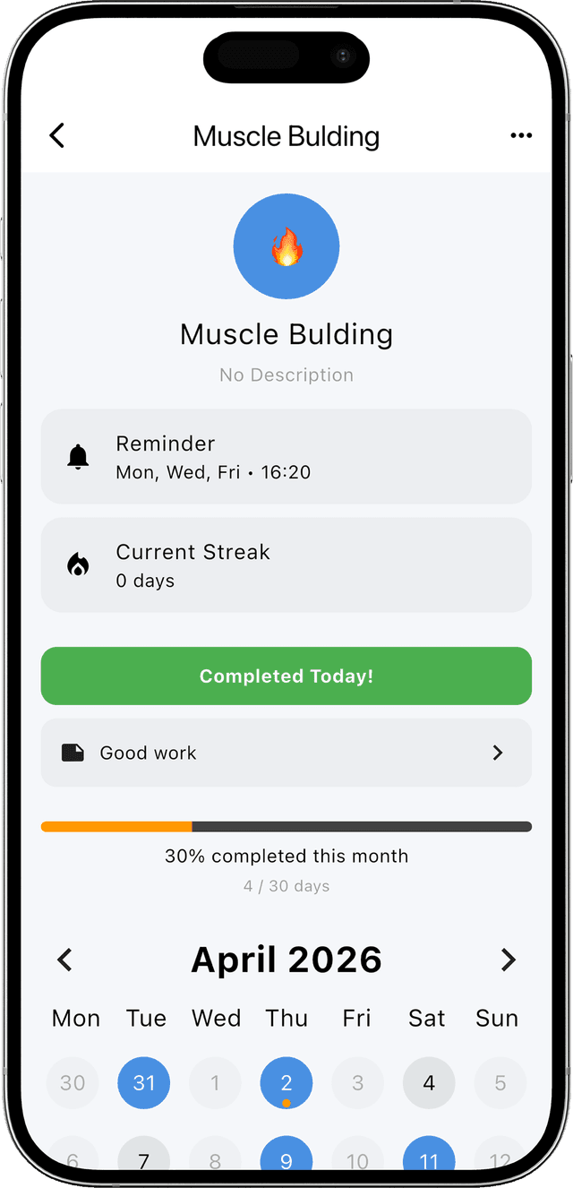 DailyHabits app preview