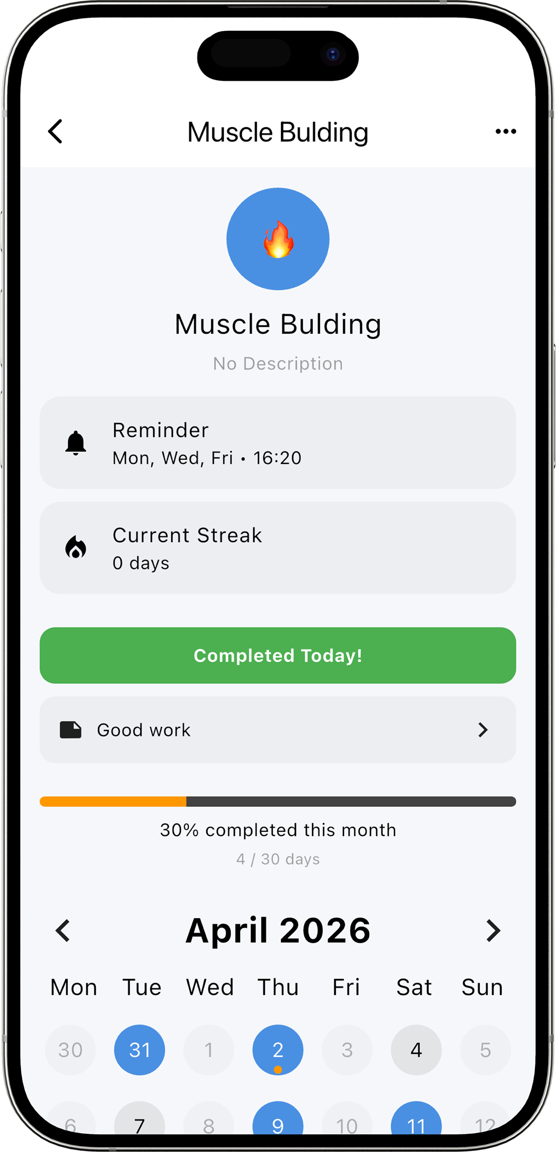 Monthly overview
